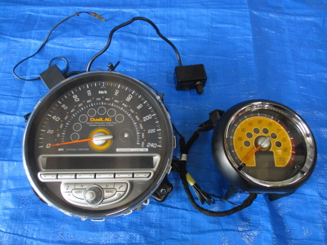 【やや傷や汚れあり】 激レア DuelL AG BMW MINI ミニ R55 R56 R57 デュエル AG GAUGE FACE KIT ...