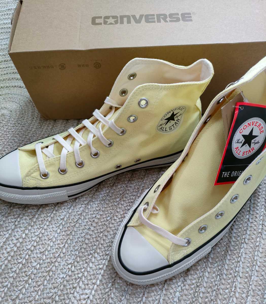 【未使用】新品 未使用 CONVERSE ALL STAR HI ライトイエロー 27.5cm コンバース オールスター ハイカット