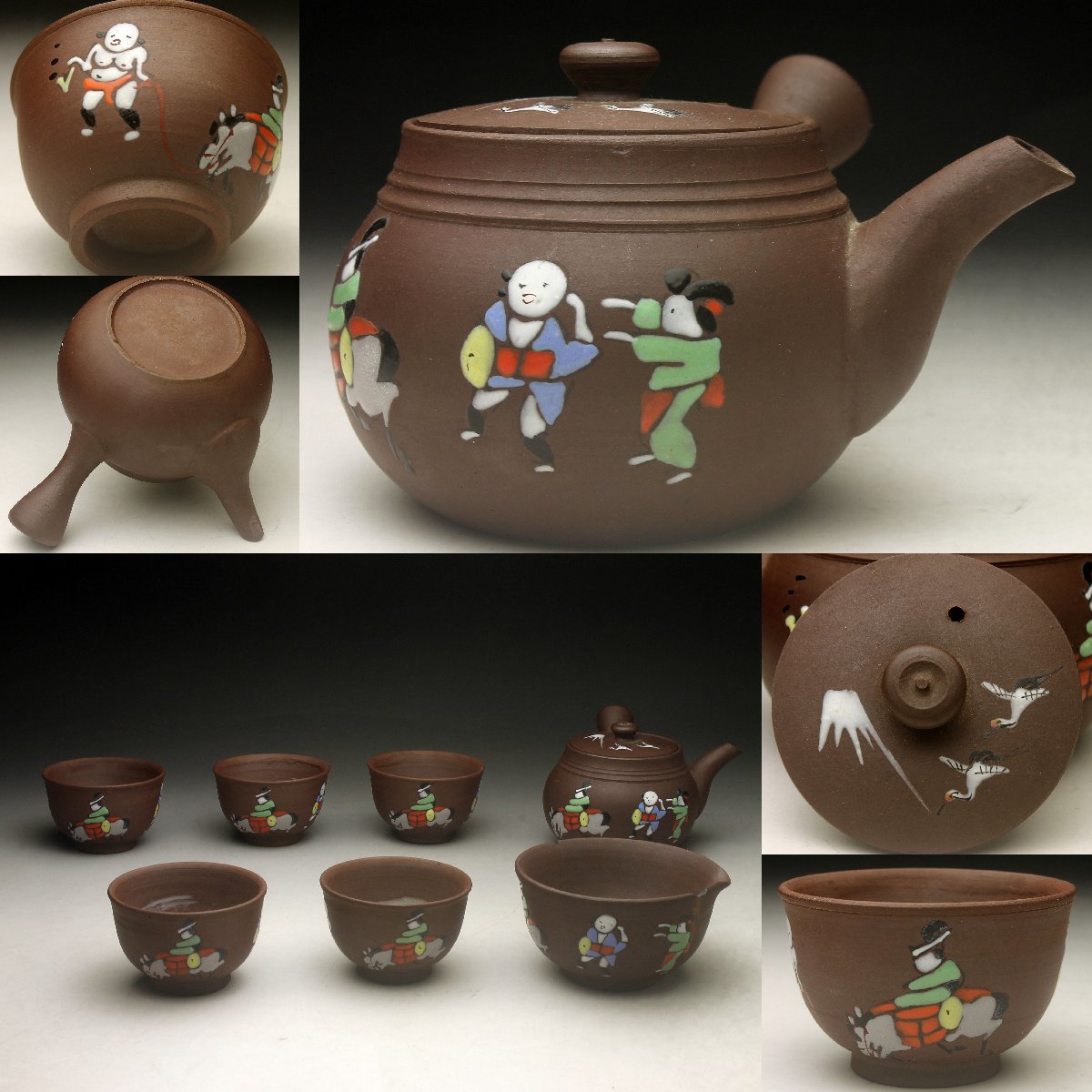 田島万古焼 会津 勝三窯　セット売り 田島万古焼勝三窯急須セット