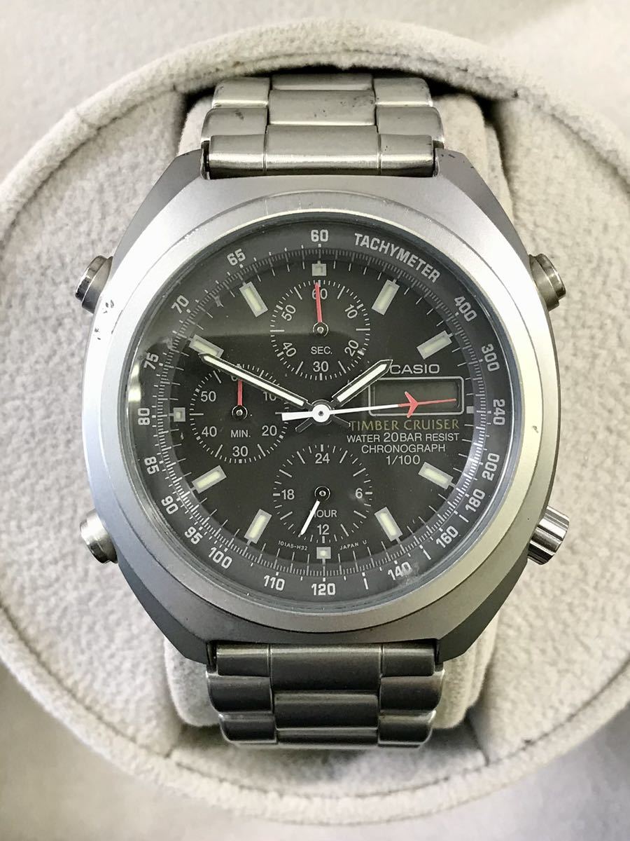 【ジャンク】CASIO　TIMBERCRUISER　TIC-100　クロノグラフ ジャンク】CASIO TIMBERCRUISER TIC-100 クロノグラフ （RARE