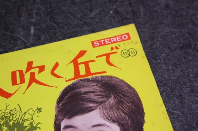 傷や汚れあり現状品EP レコード 青山ミチ 風吹く丘で P907の落札