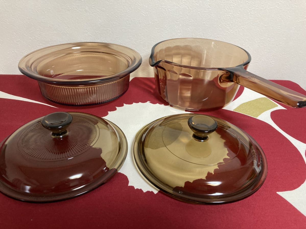 【USED】VISION ビジョン　両手鍋　3種　まとめ　フランス製 USED】VISION ビジョン 両手鍋 3種 まとめ フランス製