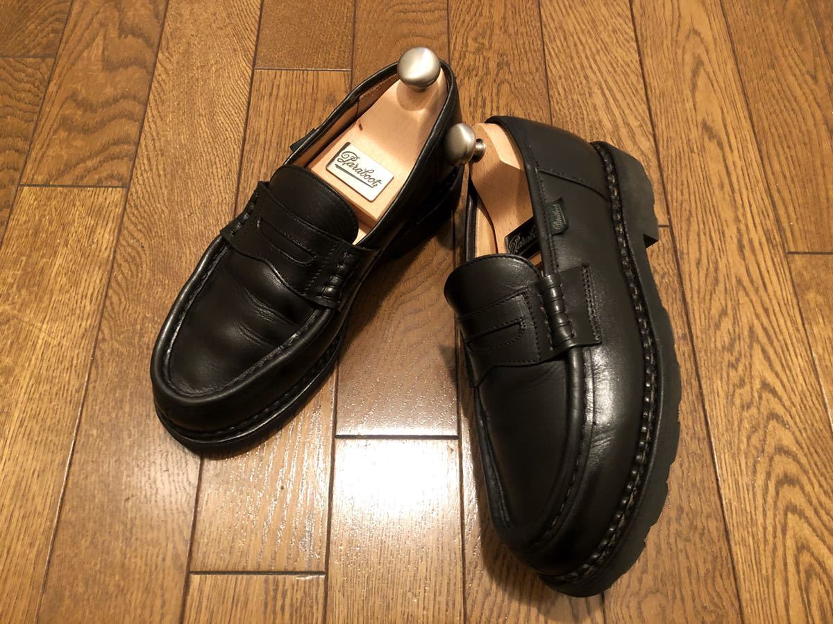極美品】Parabootパラブーツreimsランスブラックサイズ8