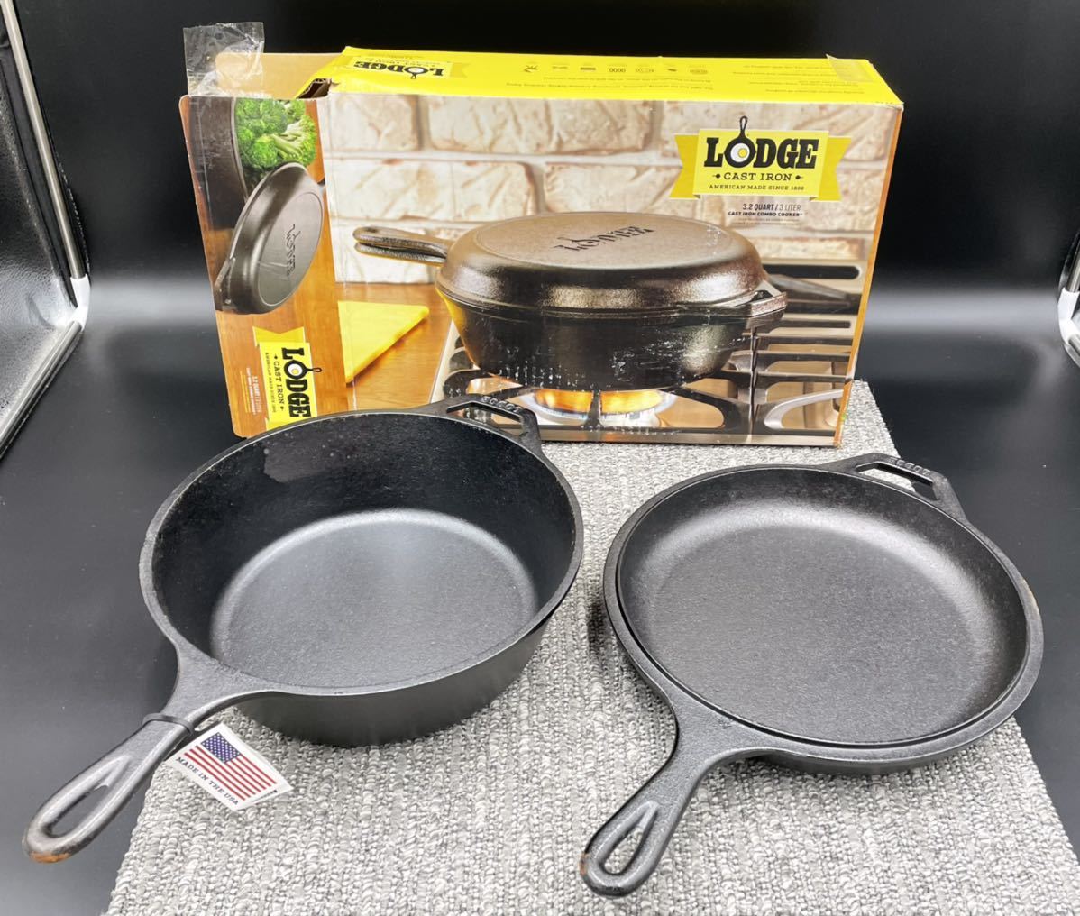 【傷や汚れあり】F1 LODGE ロッジ コンボクッカー CAST IRON COMBO COOKERの落札情報詳細 ヤフオク落札価格検索