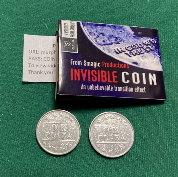【目立った傷や汚れなし】【奇跡のスイッチ！】インビジブルコイン/Invisible Coin 解説URL＋コイン★手品 マジック コイン の ...