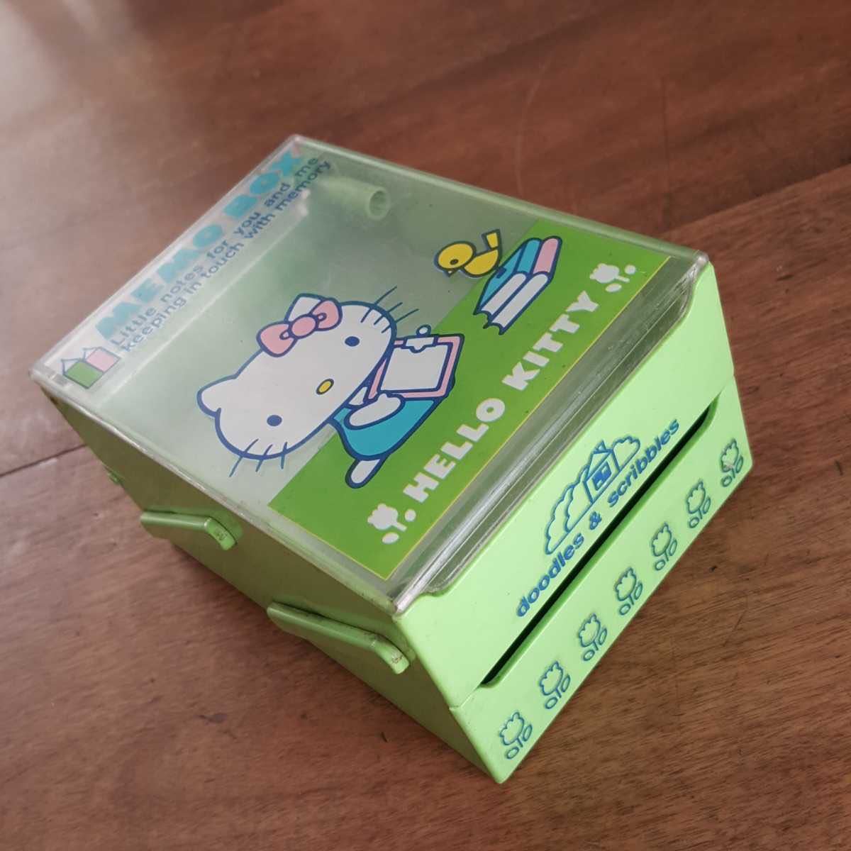 【傷や汚れあり】当時物 珍品 レア 70s ハロー キティ メモ ボックス キティちゃん サンリオ HELLO KITTY SANRIO