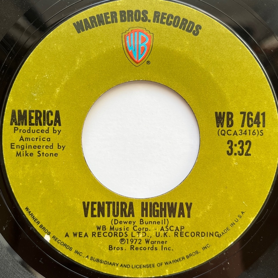 【目立った傷や汚れなし】【試聴 7inch】America / Ventura Highway 7インチ 45 muro koco シティ ...
