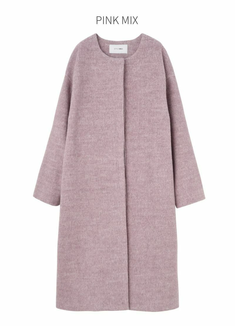 STYLEDELI ミックスシャギーコクーンコート　ピンクミックス STYLEDELI ミックスシャギーコクーンコートピンクミックス