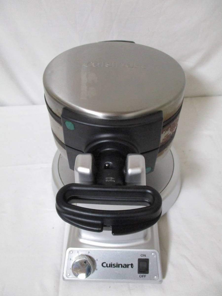 【やや傷や汚れあり】 クイジナート フリップ式 ダブルワッフルメーカー 上下2枚焼 ベルギーワッフルメーカー Cuisinart WAF