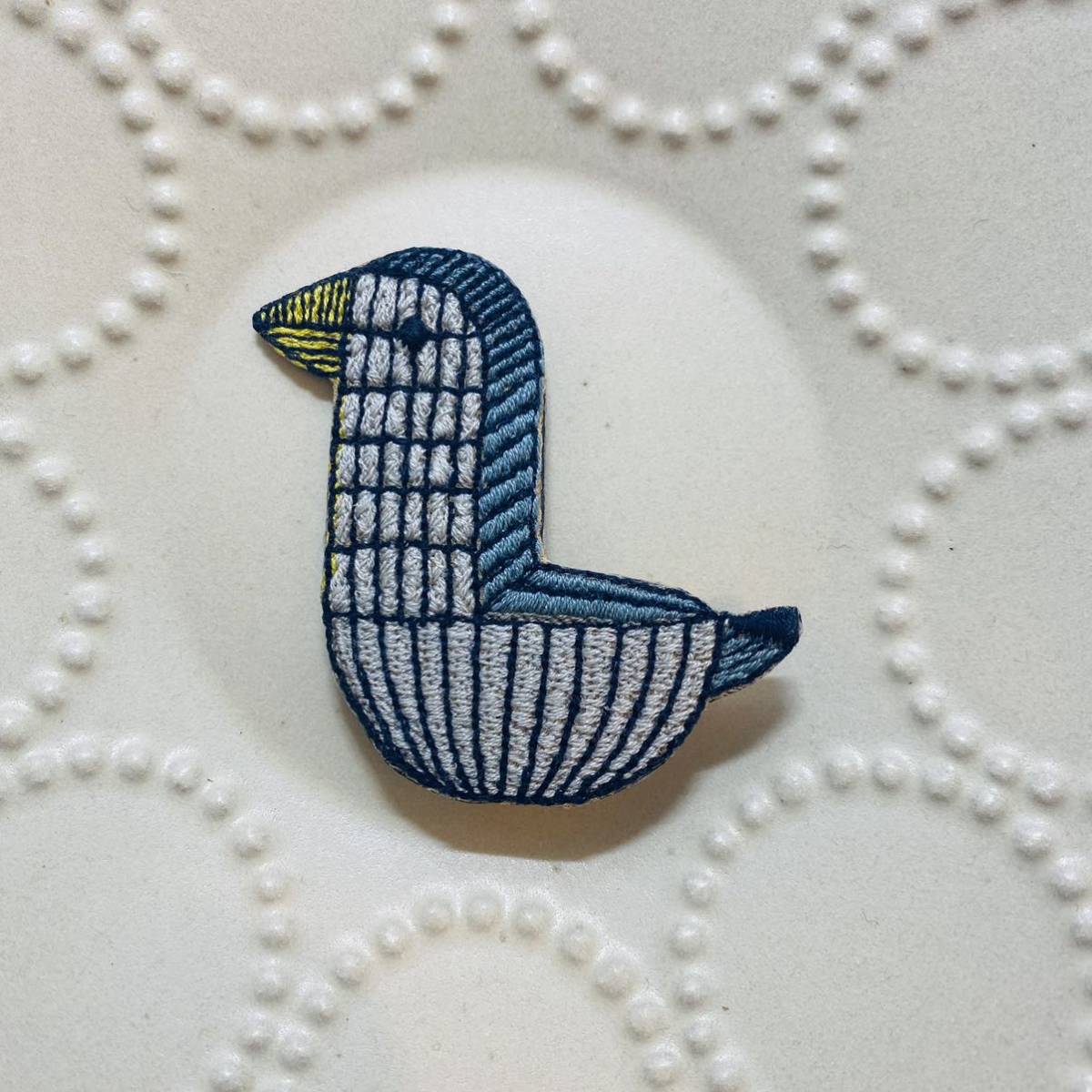 ミナペルホネンハンドメイドコサージュ 毛羽立た 