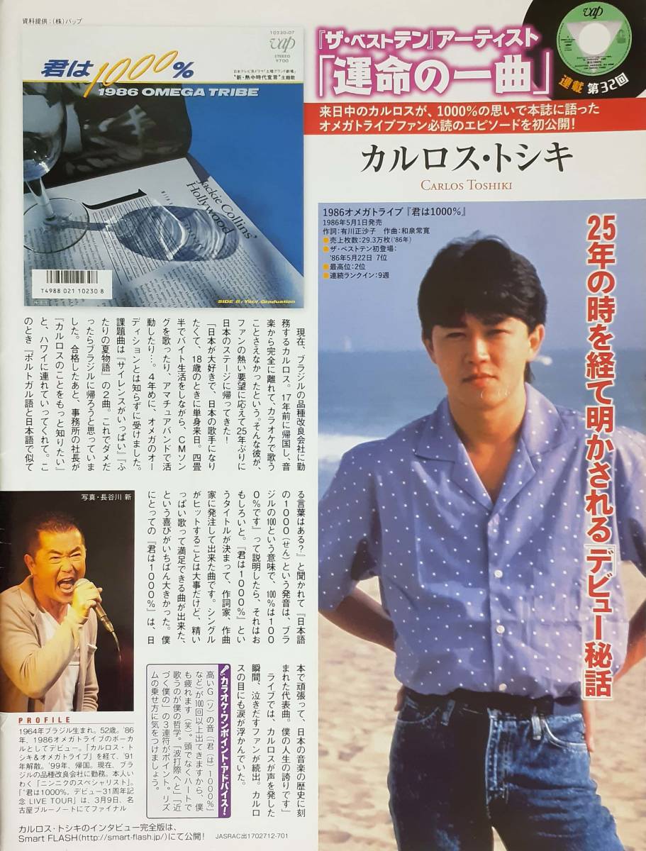 カルロス・トシキ 1986オメガトライブ TUBE チューブ 大解剖 稀少雑誌