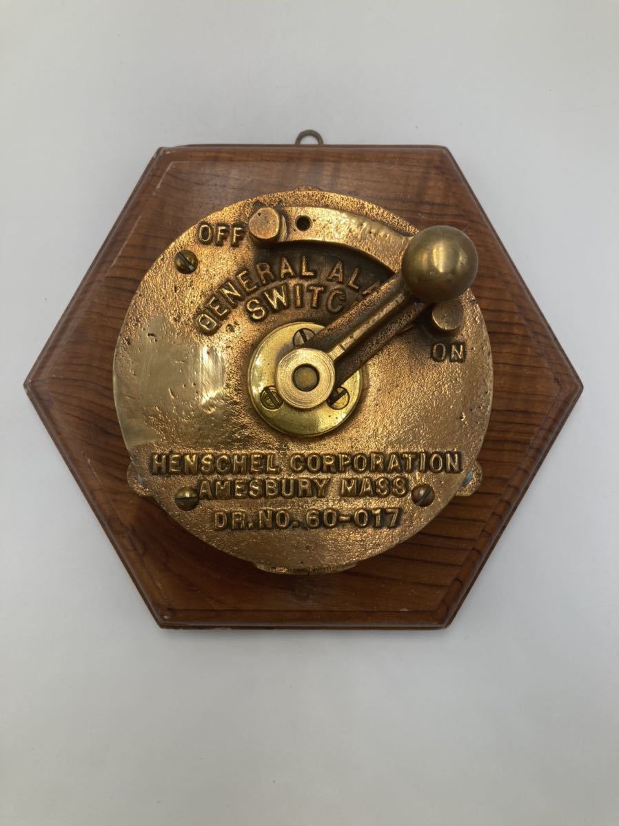 【全体的に状態が悪い】OLD GENERAL ALARM SWITCH HENSCHEL CORP AMESBURY MASS US NAVY