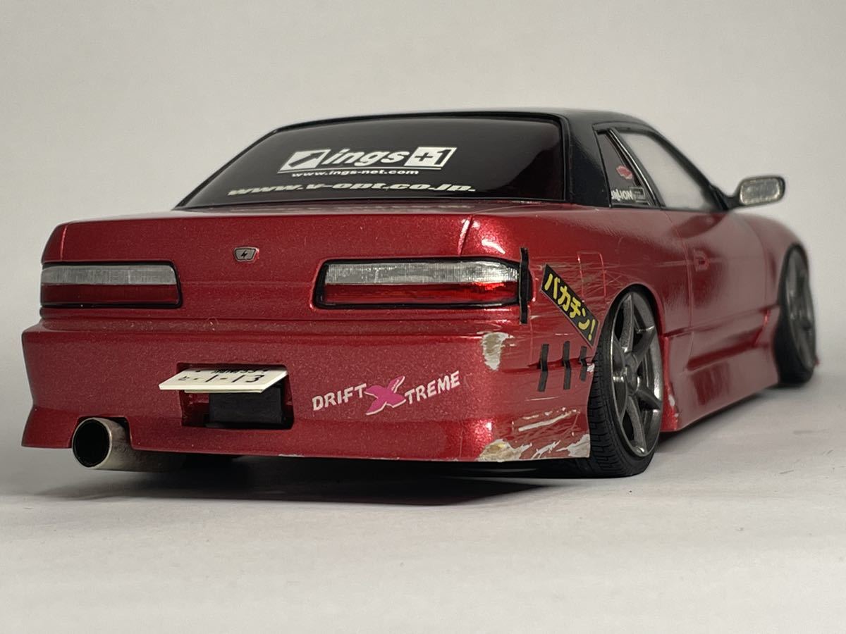 やや傷や汚れあり】1/24フジミ 180SX＋S13ニコイチ ワンビア(ミサイル