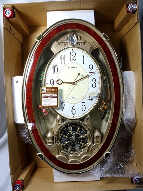 CITIZEN 電波時計　シチズン パルミューズクイーンダム 4MN484-N CITIZEN シチズン 電波からくり掛け時計 パルミューズクイーン