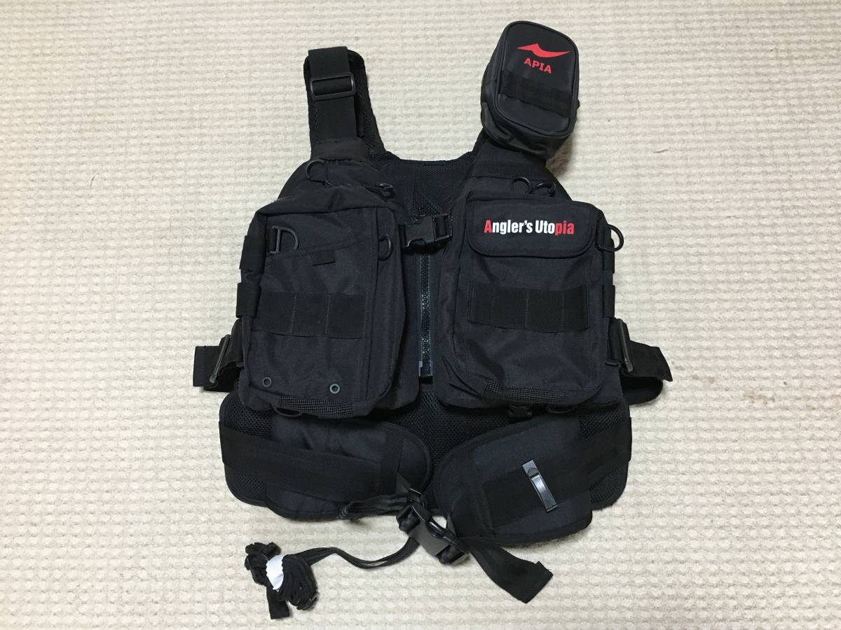 Angler's Utopia フィッシングジャケット 黒 未使用 やや傷や