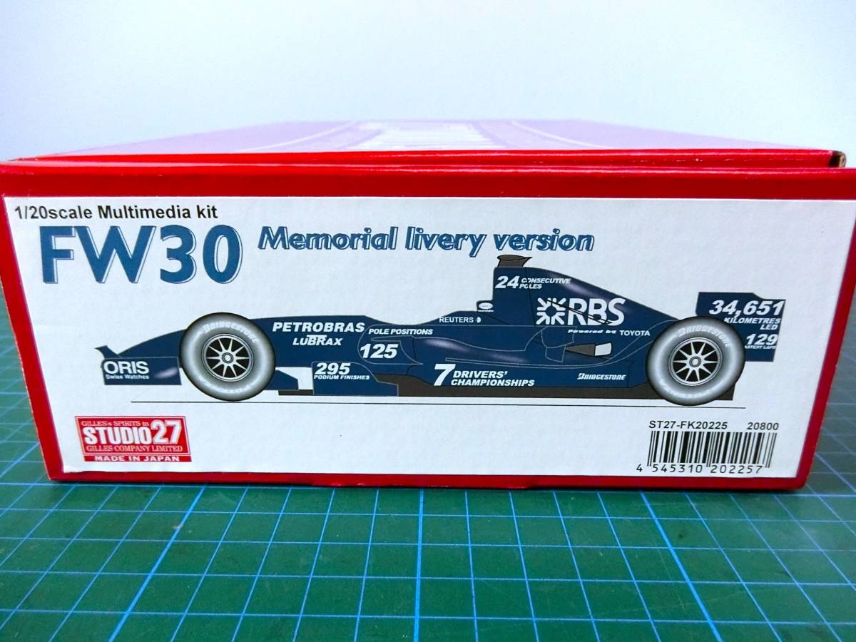 1/20 スタジオ27 ウィリアムズ FW19 ロスマンズデカール付き 【公式通販】