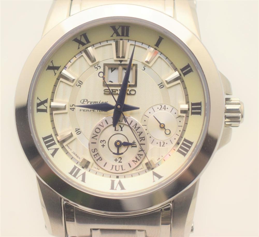 SEIKO セイコー プレミアキネティックパーペチュアルカレンダーSNP001 Amazon.co.jp: セイコー プレミア キネティック パーペチュアル