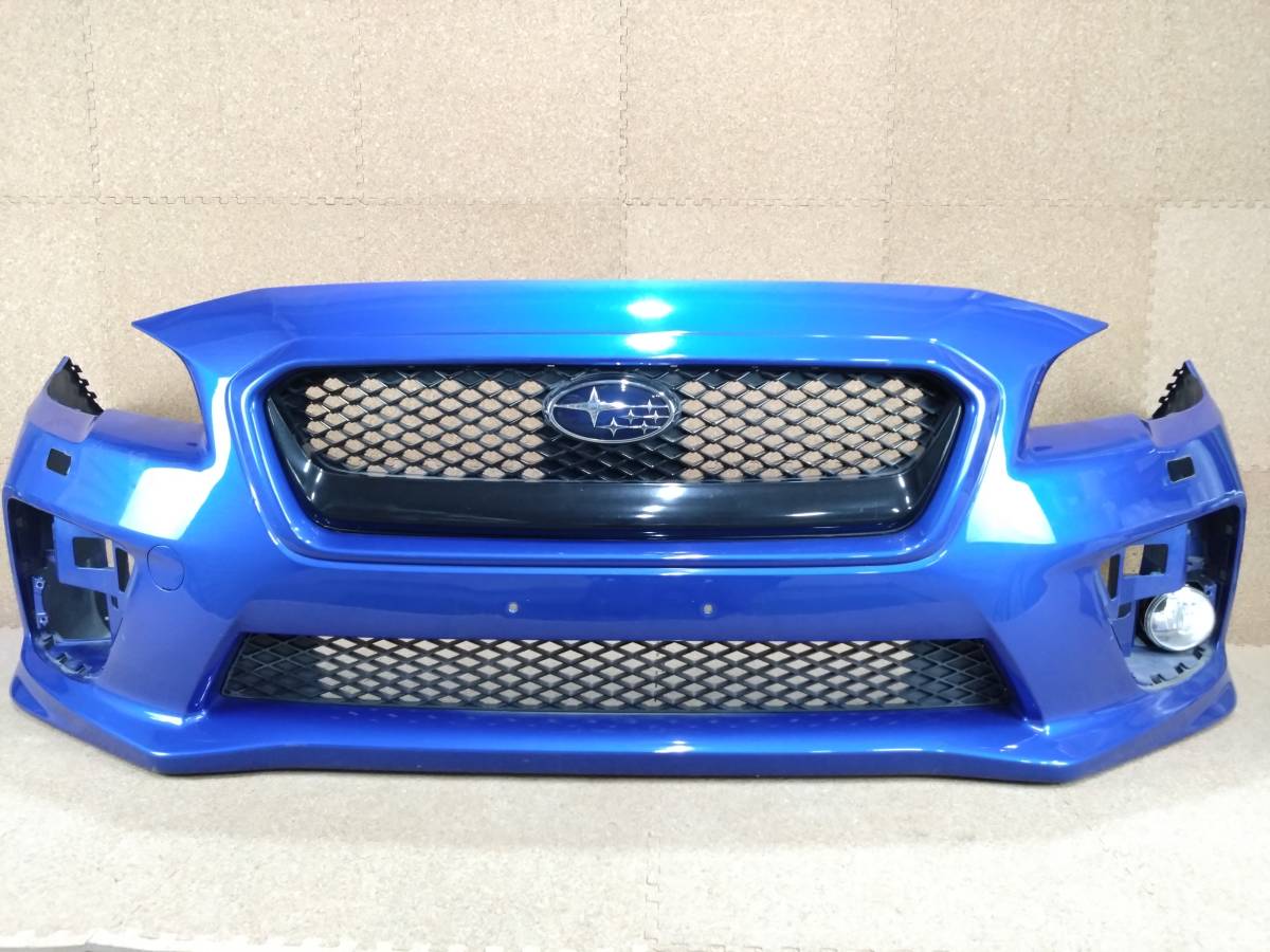 傷や汚れあり】スバル WRX STi S4 VAB VAG フロントバンパー 前期 青系