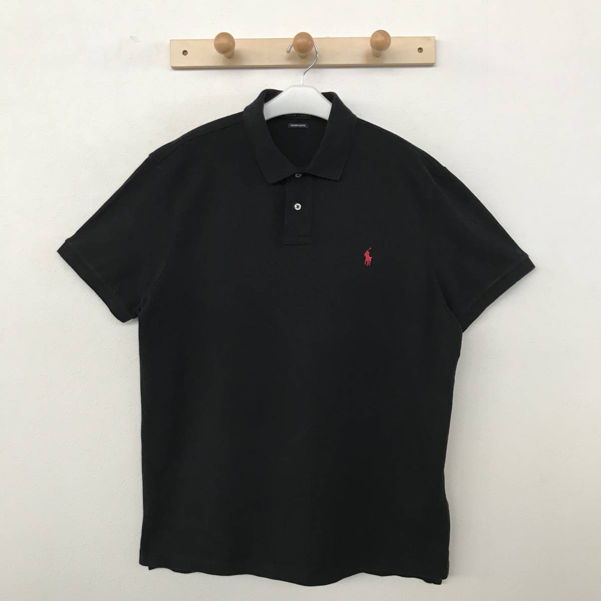【未使用に近い】POLO RALPH LAUREN CUSTOM SLIM FIT ポロ ラルフローレン 正規品 メンズ 半袖ポロシャツ 美品