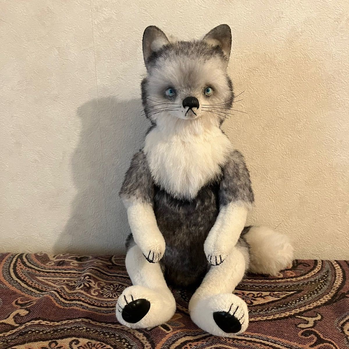 未使用に近い】テディベア アーティスト オカムラノリコ 様作 オオカミ