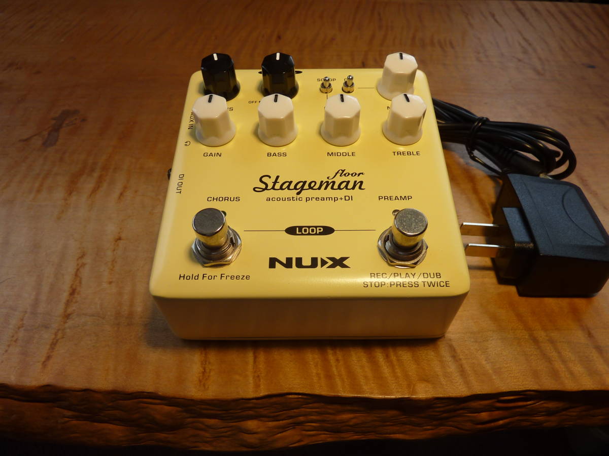 【目立った傷や汚れなし】 NUX Stageman floor acoustic preamp+DI アコースティックギター・プリアンプ