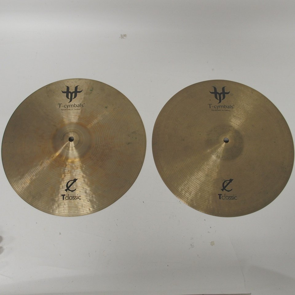 【やや傷や汚れあり】f002 2F TCymbals Tclassic 14インチ ハイハットシンバル 2枚セット トップ＆ミディアム