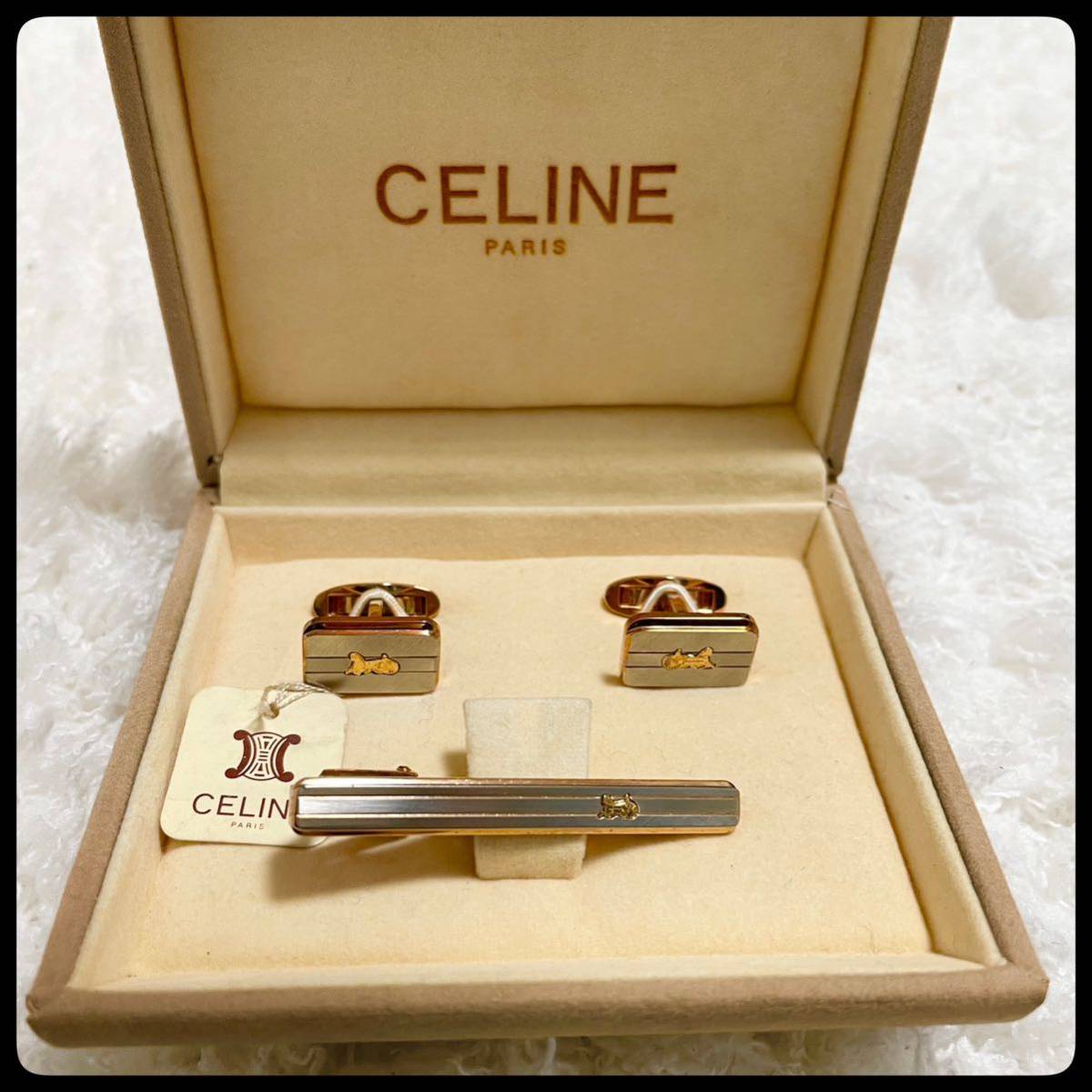 CELINE セリーヌ ネクタイピン カフスボタンセット CELINE.OLD