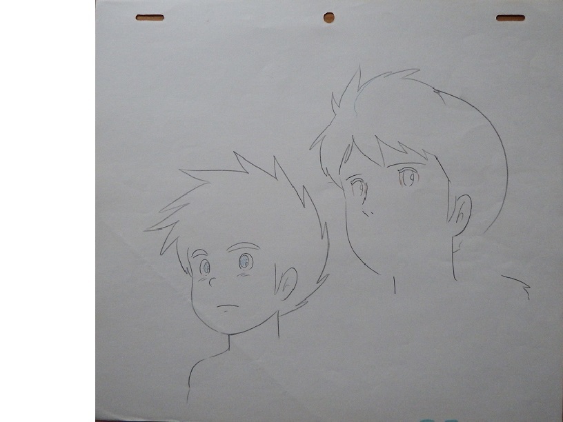 大塚康生 直筆イラストサイン色紙 ジムシー 未来少年コナン 宮崎