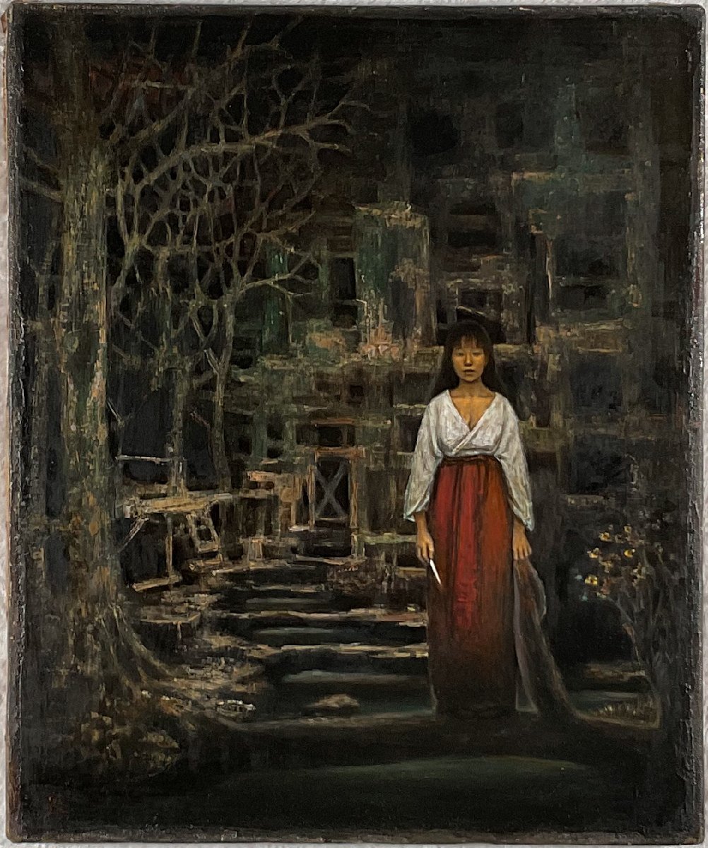 目立った傷や汚れなし】澤田文一(1949-)○魂の天才画家『夜の果て