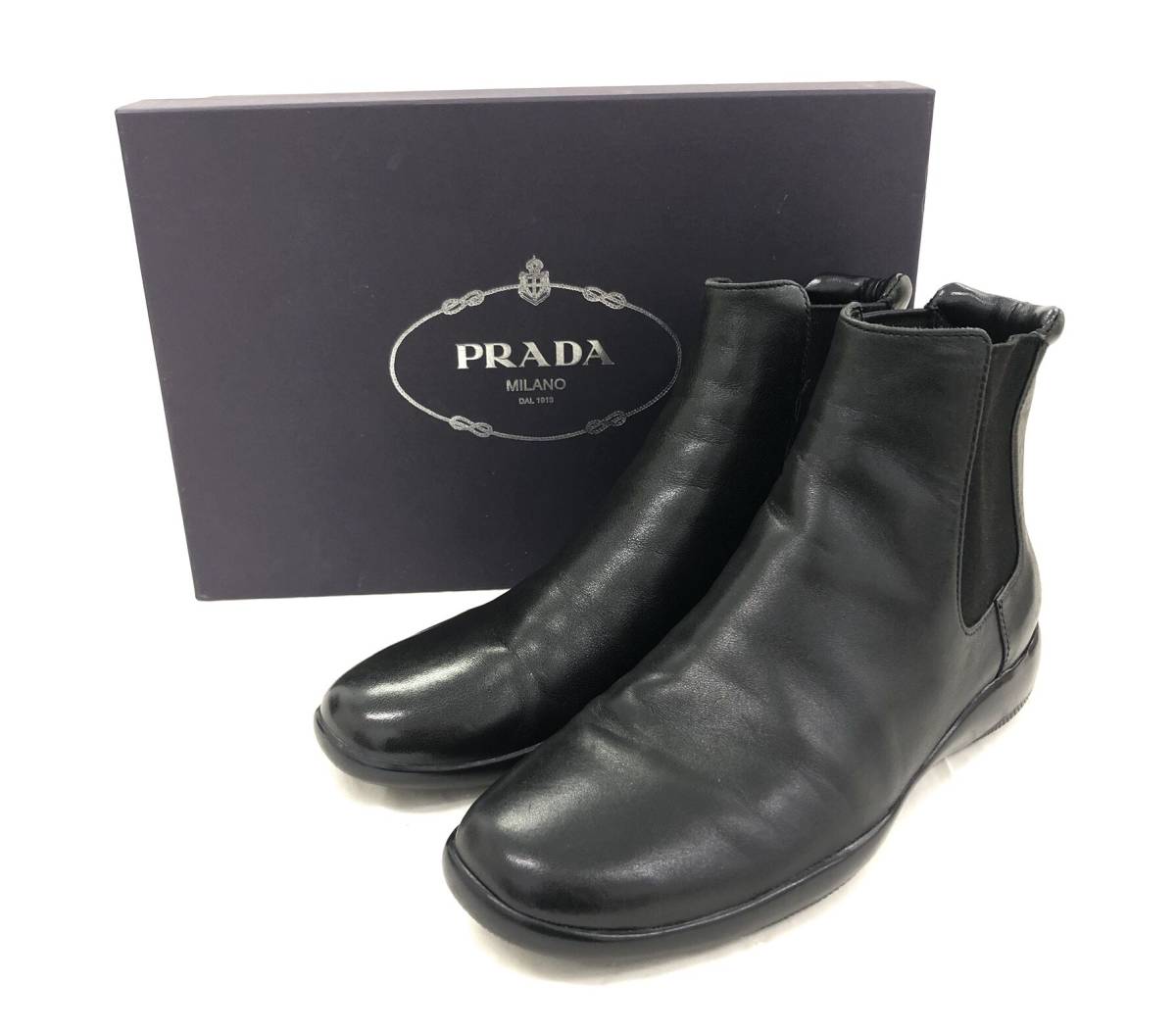 PRADA ブラック チェルシーブーツ 35