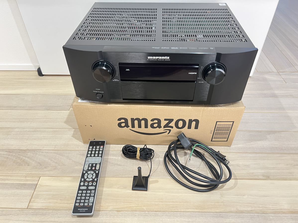 【やや傷や汚れあり】Marantz AVアンプ SR6003 リモコン 測定マイク 電源ケーブル付属 正常動作品 マランツの落札情報詳細