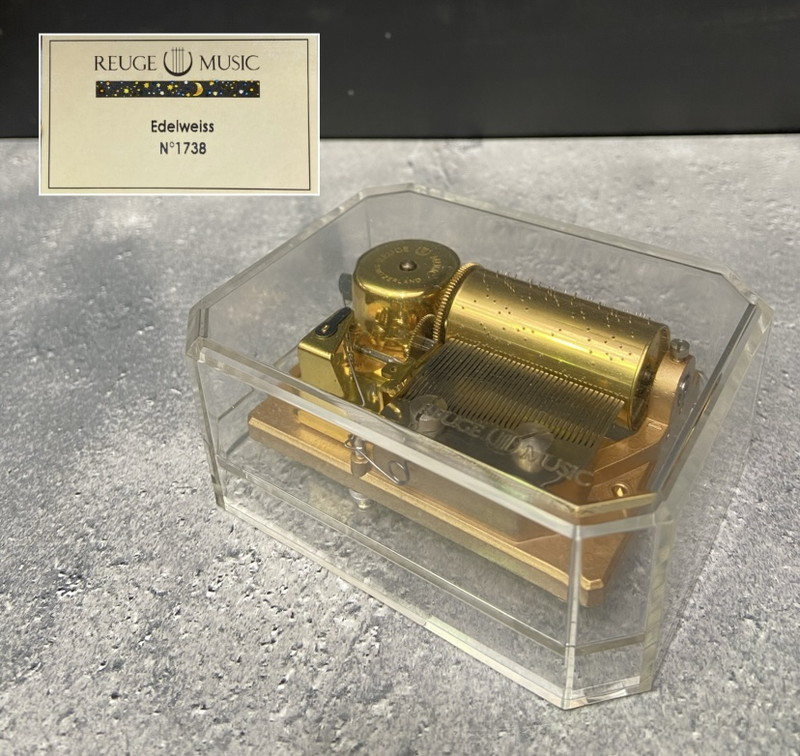 s) REUGE かわゆく オルゴール 18弁 ジュエリーボックス 小物