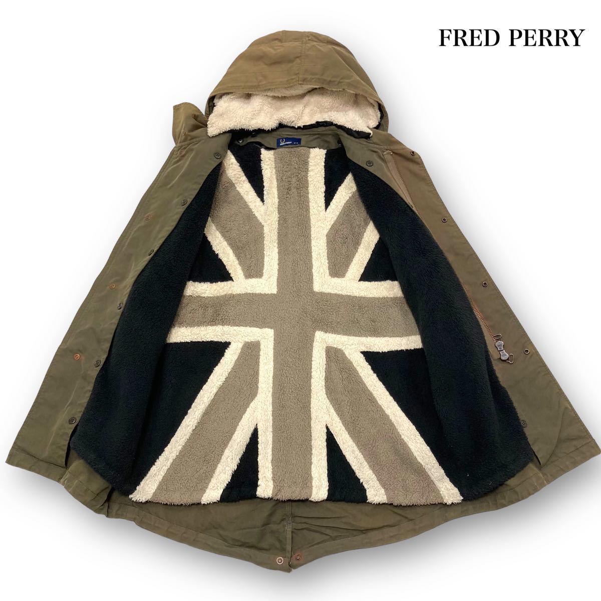 FRED PERRYモッズコートライナー付きユニオンジャック月桂樹ロゴ
