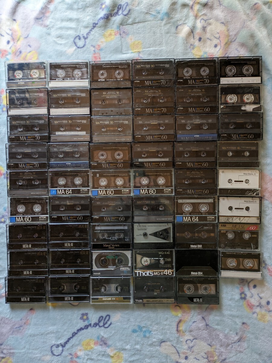 【傷や汚れあり】1000円〜 メタルテープのみ TDK SONY maxell AXIA that'sメタル カセットテープ 53個 まとめ