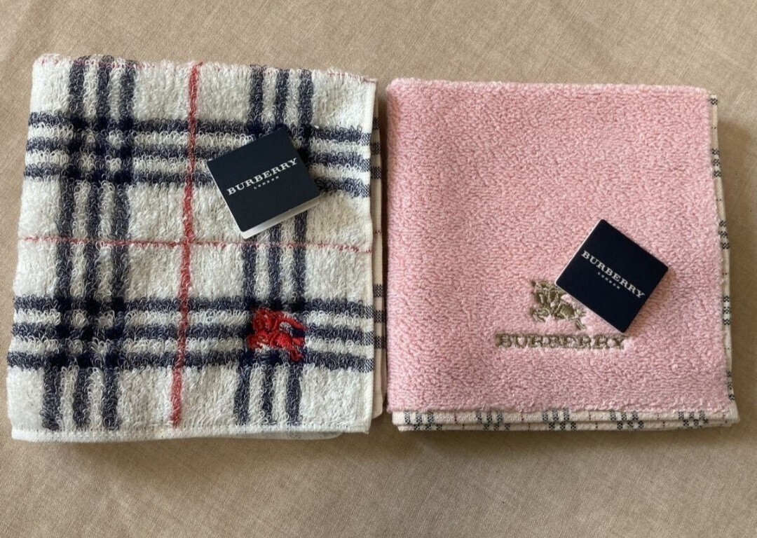 タグ付き　新品未使用　バーバリー タオルハンカチ ５枚セット 新品・未使用】バーバリー タオルハンカチ 5枚セット ☆バーバリー