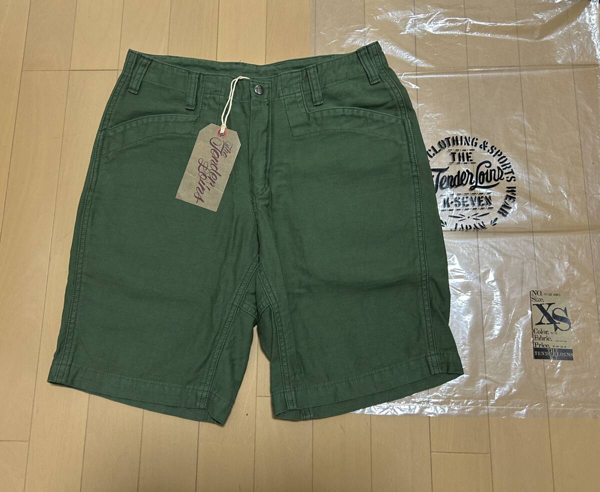 TENDERLOIN FATIGUE SHORTS 緑 L