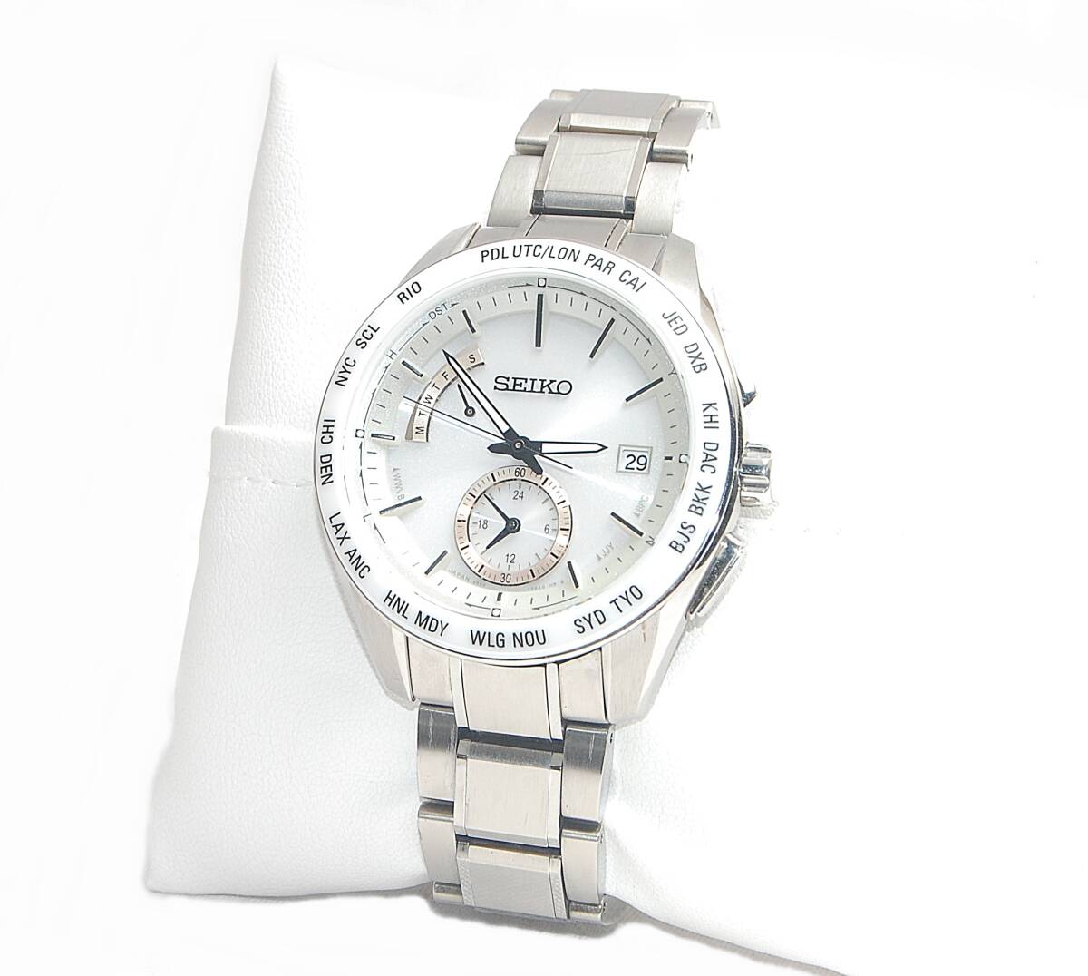 SEIKO】ブライツ8B54-0BB0 稼動品シルバー&ブラック