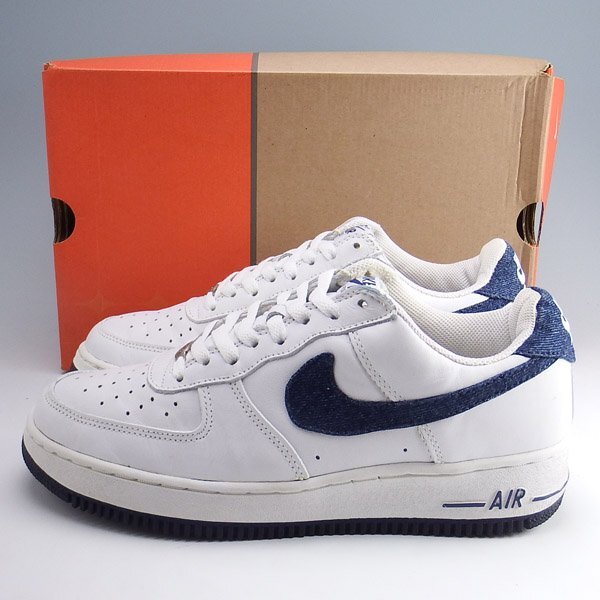 目立った傷や汚れなし】NIKE AIR FORCE1 LOW DENIM SWOOSH 624040-143  