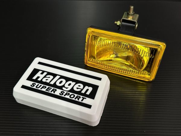 未使用】送料込み 角型 フォグランプ カバー付き イエローレンズ