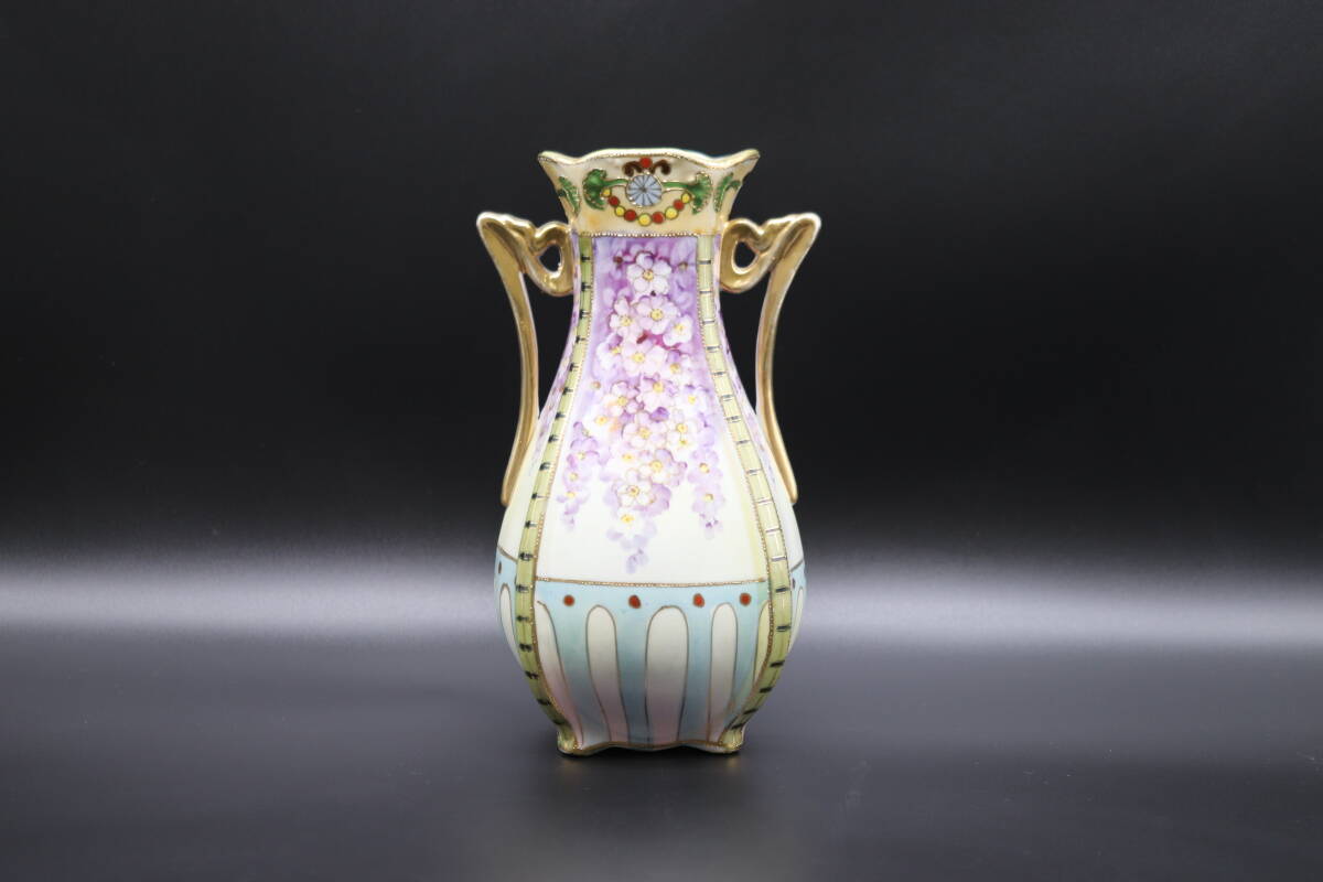 オールドノリタケ 花入れ オールドノリタケ ポピー文様 水注 花瓶 花入