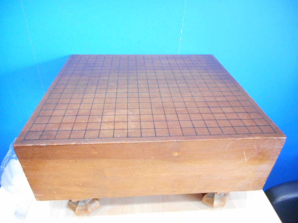 【中古品】囲碁セット（碁盤、碁石）囲碁磐　アンティーク　脚付 碁盤と碁石 （中古品囲碁セット（碁盤、碁石）囲碁磐 はちきれ