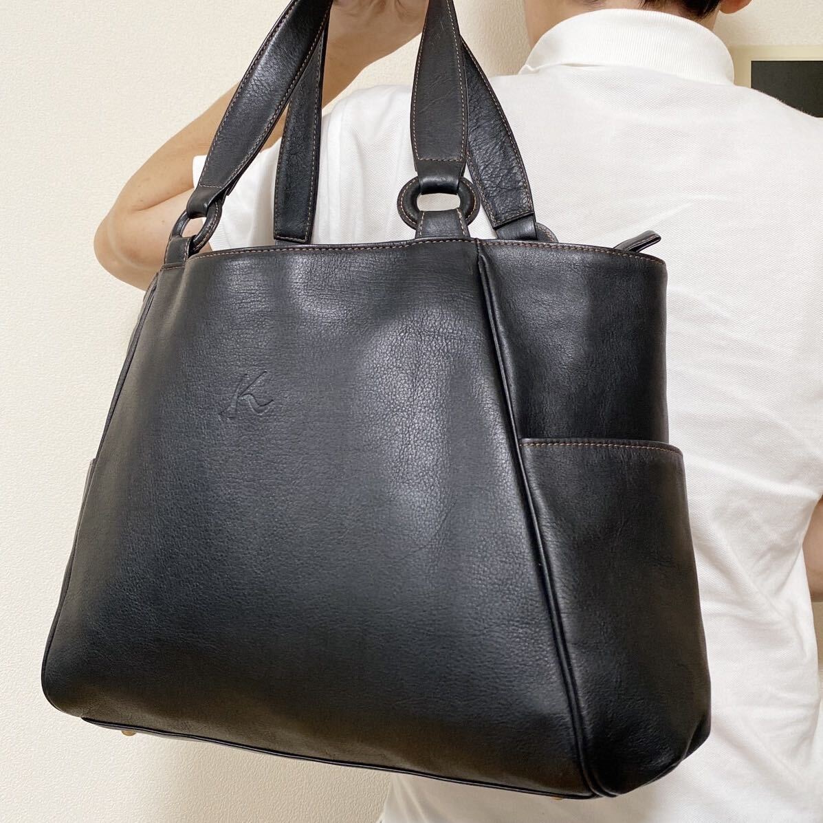 【未使用級】kitamura キタムラ カットワークロゴ　本革 レザー トート 楽天市場】Kitamura トートバッグ キタムラ Y-1088 牛革 A4サイズ収納