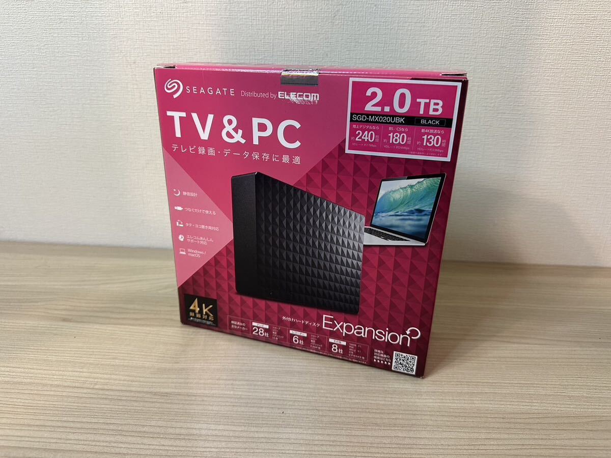 〔中古〕ELECOM(エレコム) SGD-MY020UBK ブラック 新 発売スマホ・タブレット・パソコン - seagate エレコム 外付け