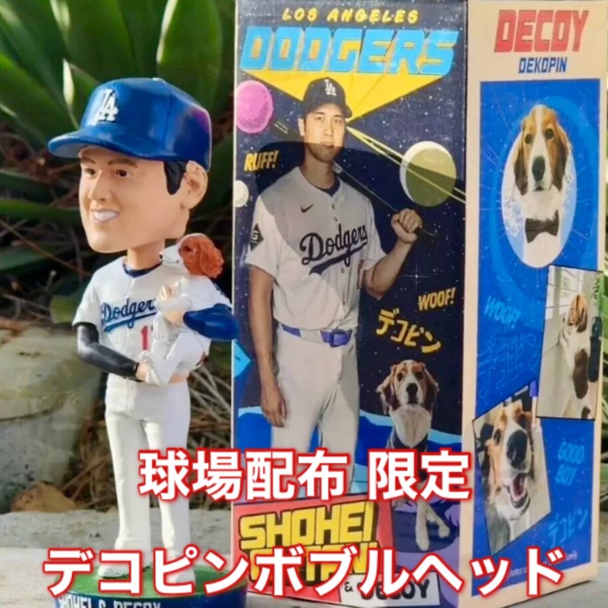 8／28来場者限定 大谷・デコピンボブルヘッド 大谷翔平 デコピン 2024