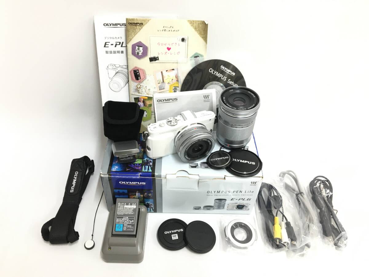 【ジャンク品】OLYMPUS PEN Lite E-PL6 ホワイト ジャンク】オリンパスミラーレス一眼PEN Lite E-PL6 ホワイト