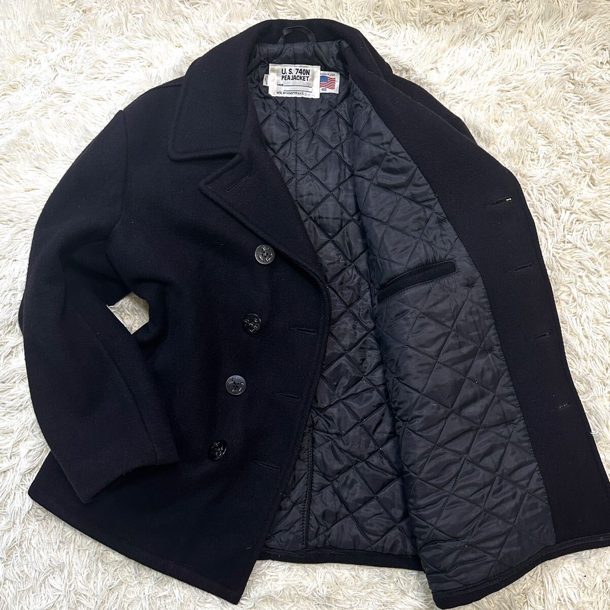 USA製　Schott ショット　U.S.740N　 ネイビー　Pコート SCHOTT / U.S.740N / ショット / メルトンウール / ピーコート
