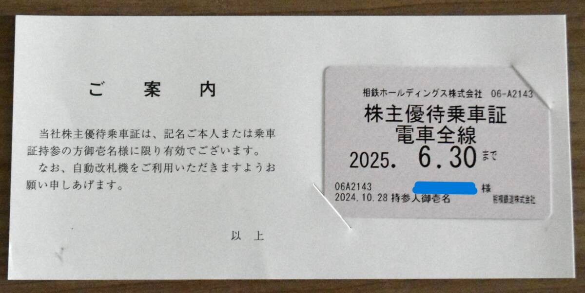 相鉄 相模鉄道 株主優待乗車証 切符タイプ80枚｜乗車券/交通券 