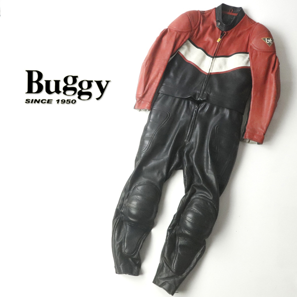 BUGGY BRAND ブラック革ツナギ 奪う M 