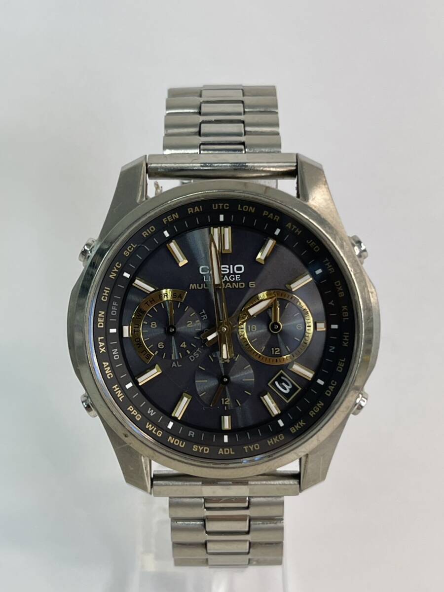 【やや傷や汚れあり】CASIO カシオ LINEAGE リニエージ LIW-M610 電波ソーラー メンズ腕時計 TITANIUM 稼働品 ...