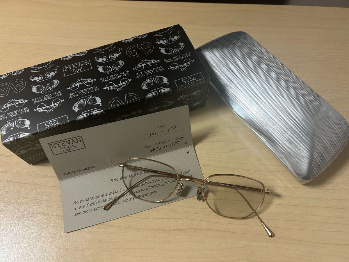 極美品 正規 EYEVAN 7285 アイヴァン7285 317 眼鏡 スクエア シェイプ 